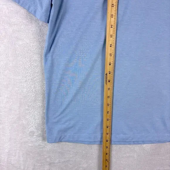 Lululemon Evolution Polo Shirt Men M Blue Preppy Performance Stretch Golf Tennis - Picture 6 of 7